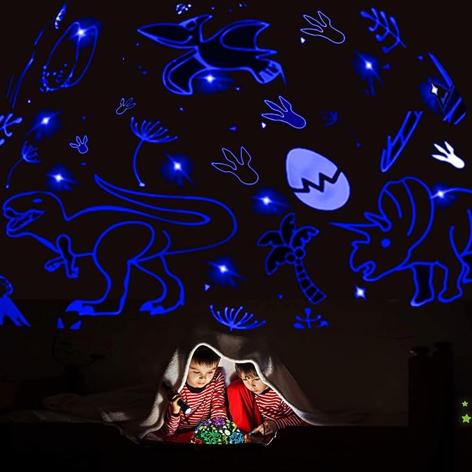 Dinosaur Night Light Toys for 3-8 Year Old Boys,2 in 1 Dino Projection for 2-10 Year Kids,Boys Girls Gifts,Suitable for Chirstmas Xmax Easter Birthday