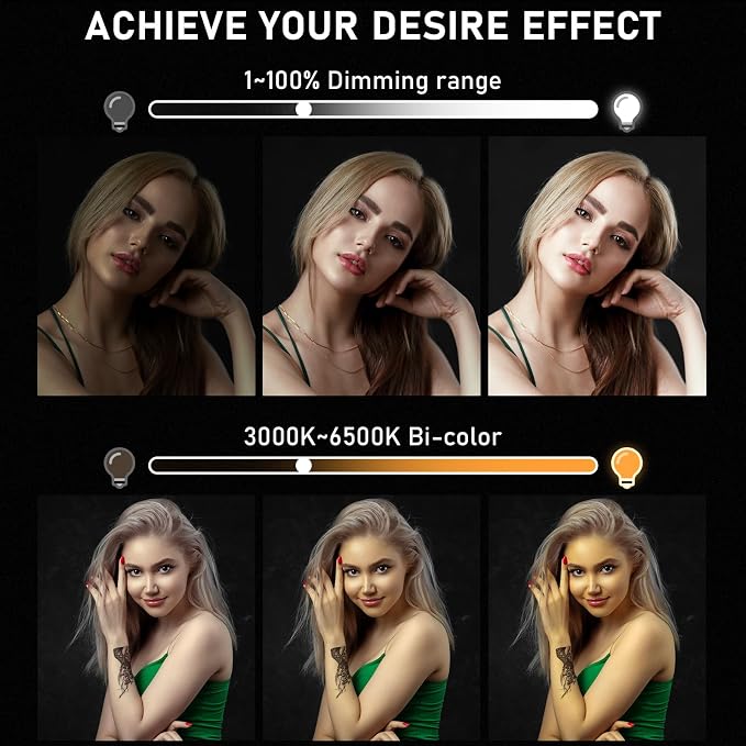 Hagibis 21 inch Ring Light with Stand Outer 55W 5600k Dimmable LED Light, Tripod Stand,and Phone Holder，Remote Controller,Carrying Bag ，CRI 97+ 2540lux, for Streaming Home Office Zoom Call Lighting