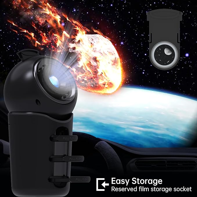 Star Projector,Syslux Portable Planetarium Projector for Bedroom,Ultra Clear Galaxy Night Light with 4K Replaceable 4 Galaxy Discs,for Interior Car Lights,outdoor Gifts,Home Living Room Decor Birthday