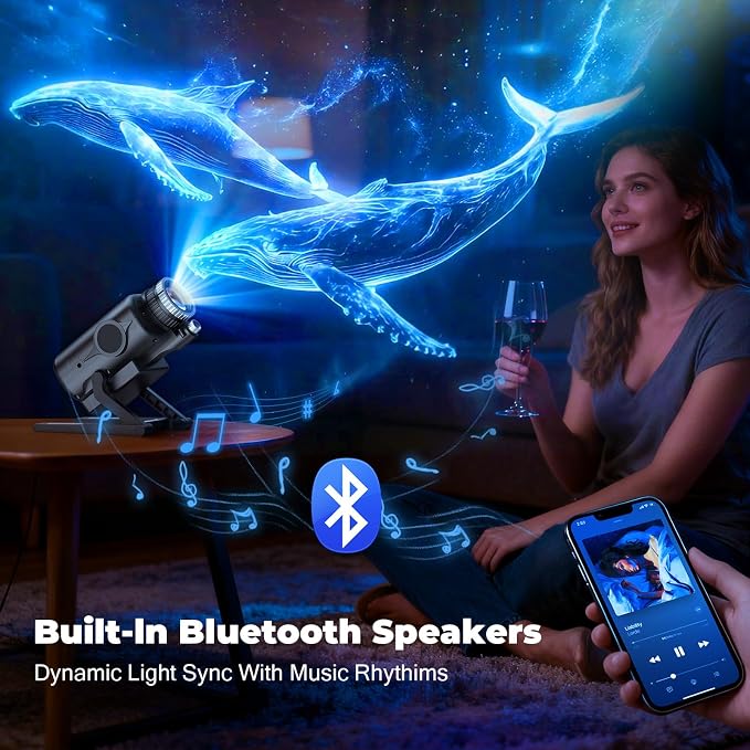 3D Galaxy Projector, 60 Scene Modes, Star Projector for Decor