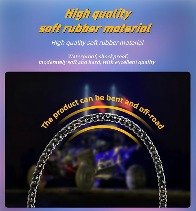 2PCS 4FT Whip Lights, LED Whip Light with App & Remote Control, Spiral RGB Chasing Lighted Antenna Whips,Whip Light for UTV ATV RZR SXS Can-Am Dune Buggy Offroad Truck (4ft)