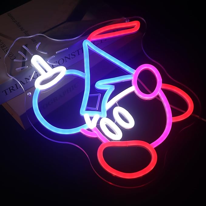 Gaming Neon Sign for Kids Bedroom Game Room, LED Anime Neon Sign Wall Art for Gaming Setup, Man Cave, Dorm or Bedroom Decor, Dimmable USB, Gift for Gamers Teens, Boys, Kids(bombboy)
