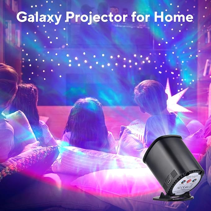 Galaxy Projector for Bedroom, Galaxy Light Projector Led Lamp with Remote & Timer, Night Light Gifts for Kids,Room Decor/Birthdays/Christmas/Party/Tiktok Live, Black Color