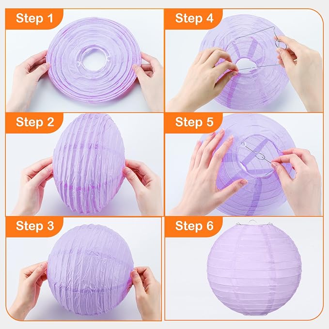 16 Pcs Pastel Paper Lanterns Party Decorations 4'' 6'' 8'' 10'' Colorful Hanging Lanterns Classroom Ceiling Decor Macaron Color Round Decorative for Indoor Outdoor Back to School Wedding Birthday