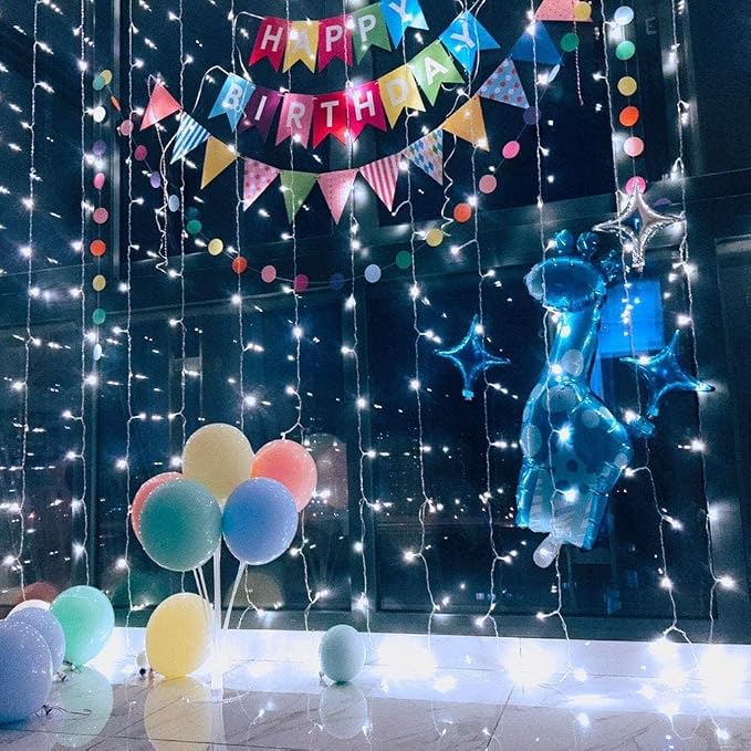 Lepro Lighting Ever 306 LED Curtain Lights Cool White, Hanging Fairy Lights | 10 x 10 ft Large Size, 18 Hang Down String Lights, 6.9" Apart, High Density Backdrop Lights, 8 Modes, 6000K, Not Connectable