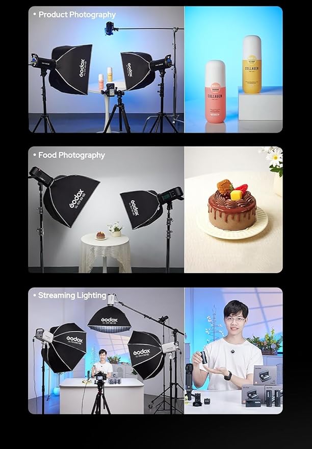Godox Softbox UL-30x120 11.8"x47.2" Strip Softbox, Quick-Release Umbrella Design Bowens Mount with Grid & Deflector, for Rim Lighting & Product Photography