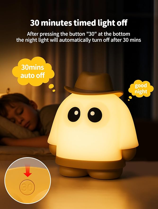 Halloween Ghost Night Light, Dimmable Ghost Lamp for Spooky Decor | Rechargeable Ghost Lights with Timer, Portable Table Lamps, Spooky Halloween Lights, Cute Halloween Decorations Indoor Gifts