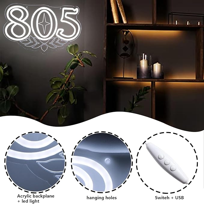 805 Firestones Neon Signs Beer Bar Neon Lights for Wall Decor, Dimmable Brewing LED Neon Artwork For Bar Man Cave Pub Store Shop Home Wall Window Decor (White 805)
