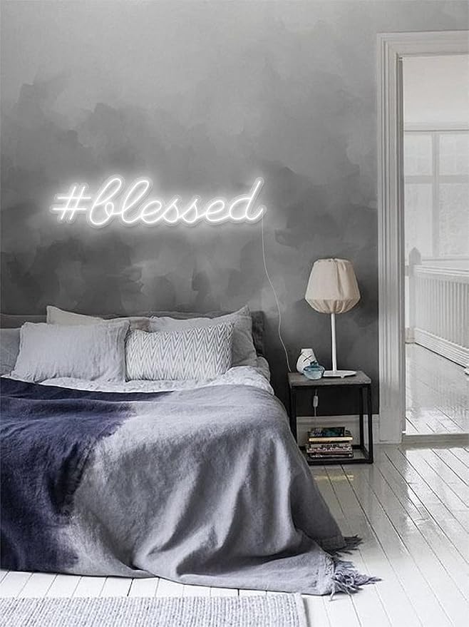 Ulalaza LED Neon Sign Night Light for Wall Party Décor Bedroom Room Bar Wedding Home Birthday Art Decoration Christmas with USB Chain Light modulator 5v (lets party blue)