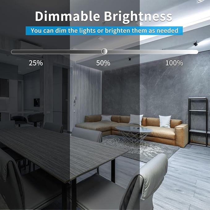 50FT COB LED Strip Lights DC 24V Dimmable 6000K White | Flexible LED Tape Light for Bedroom, with Remote and app Control LED Tape Lights CRI90+,for DIY Home Decoration