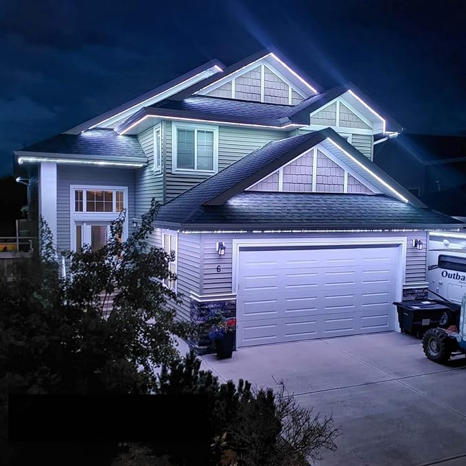 FORT 32.8FT White LED Neon Strip Lights -AC110V 120V led Light Strip Waterproof Outdoor 120LED/M Flexible Lighting for Home & Commercial Decor - ETL FCC Certified