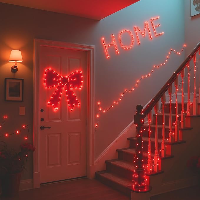 Joomer LED Fairy Lights Battery Operated, 2 Pack Each 16FT 50 LED Cuttable Starry Lights with Timer for Bedroom, Parties, Wedding Christmas Indoor Decor (Red)