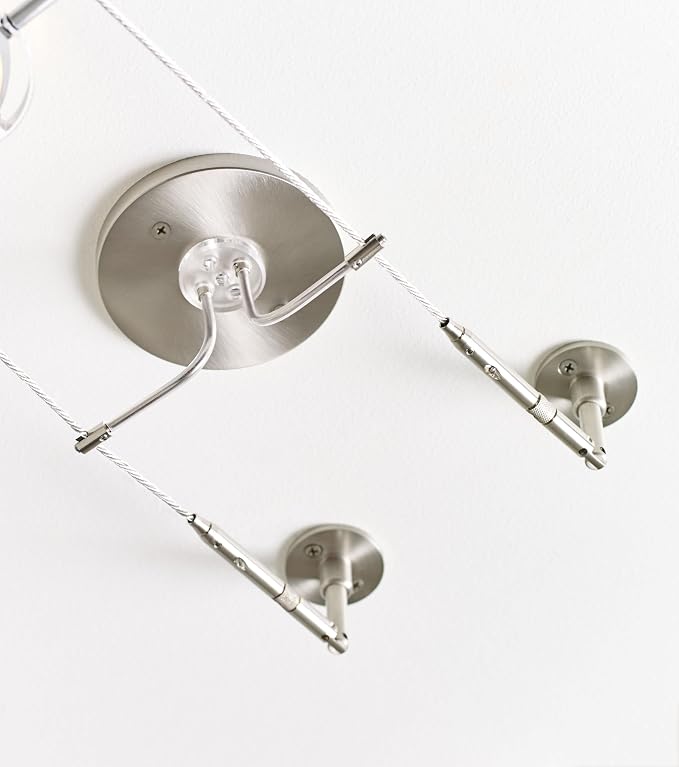 Tiella 800CBL5PN-LED, Accent Electronic Low Volt Surface Track Lighting Kits, LED Compatible, Nickel