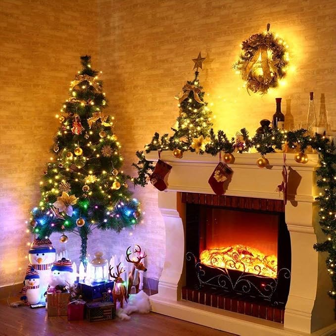 LED String Lights, 164ft 500 LED Fairy Lights Plug in, Dimmable Outdoor Tree Lights, UL-Listed Warm White Copper String Lights Remote Control for Wedding Christmas Decor