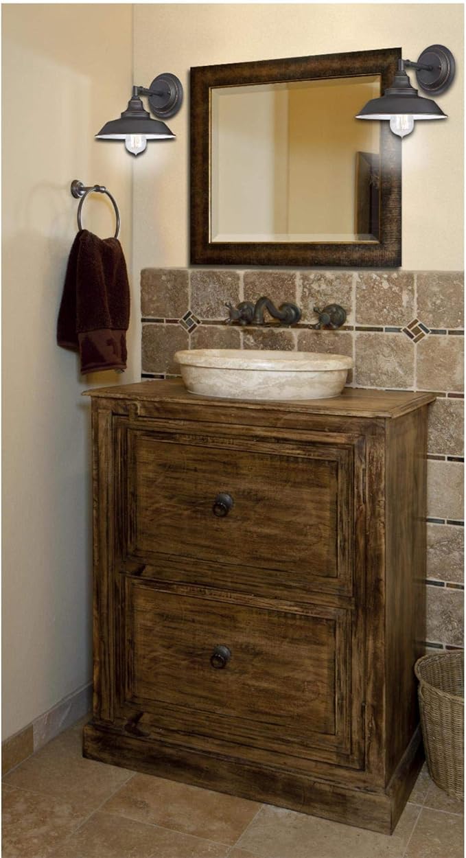 Westinghouse 6344800 One-Light Indoor Finish with Highlights Iron Hill Wall Fixture, 1 Sconce, Oil Rubbed Bronze/Bronze,Black