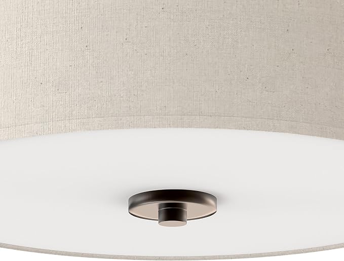 Progress Lighting P3713-20 Inspire Two-Light Flush Mount, Antique Bronze, 5.50x13.00x13.00