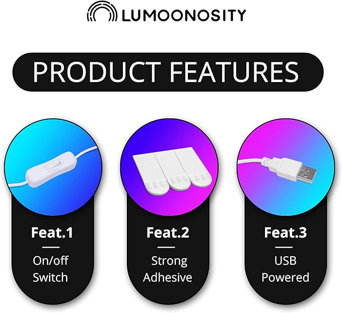 Lumoonosity Follow Me Neon Sign - USB Powered Follow Me Neon Lights for Streamers/Influencers/Gamers – Blue&Pink Led Signs for Wall, Bedroom, Game Room Decor – Live Streaming Neon Signs - 16.5 * 4.7-inch