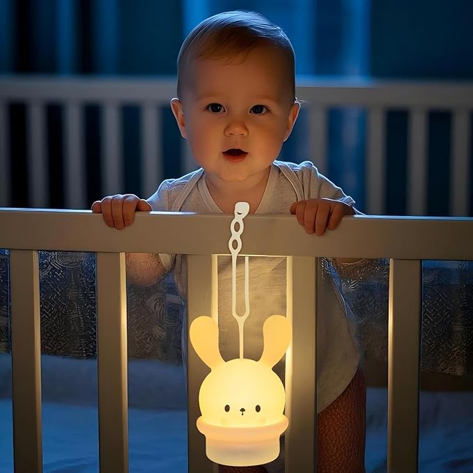 Nursery Night Light for Baby,Portable LED Night Lamp for Breastfeeding | Soft BPA Free Silicone Night Lamp,Dimmable Nightlight for Newborn, Rechargeable Night Light for Kids and Adult