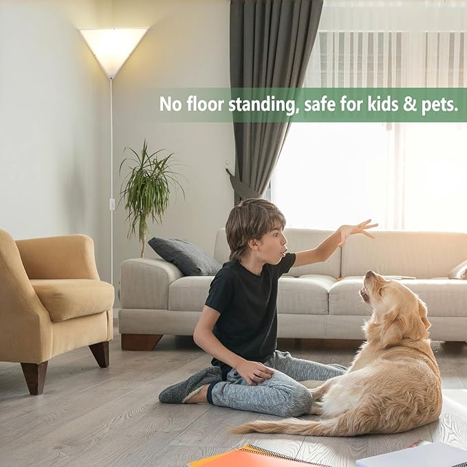2-Pack Dimmable Corner Lamp With Remote & Smart Bulb, Plug In Ceiling Light With Cord, Led Corner Lights For Living Room Bedroom Basement Office, Room-Saving Wall Light, Safe For Kids & Pets Design