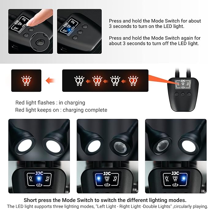 LED Macro Arm Light with 10 Level Ajustable Brightness,CRI 95+ 5600K Macro Photography Lighting Support Type-C Charge for DSLR Mirrorless Camera for Insect Plant Jewelry Close-up Shooting