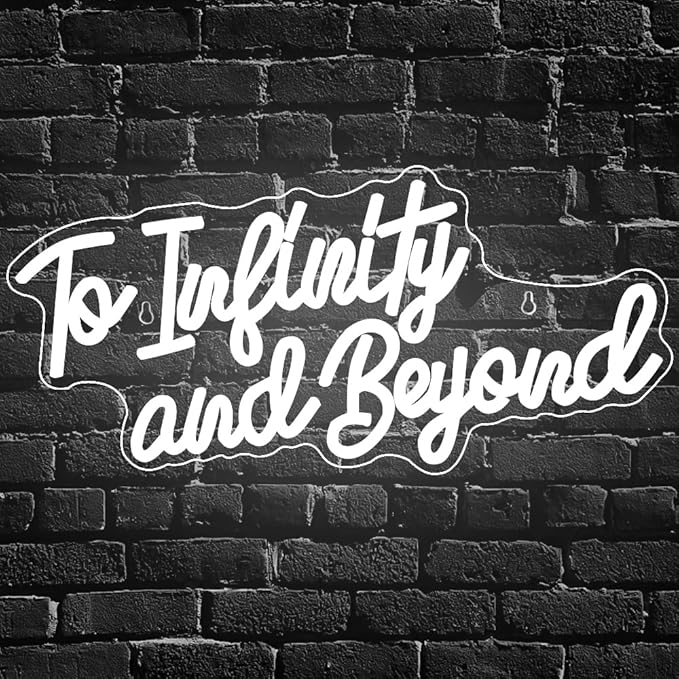 To Infinity and Beyond Neon Sign, Led Light Neon Signs for Wall Decor,Anime To Infinity and Beyond Neon Lights for Bedroom Men Cave Party Decor, Birthday Christmas Gifts for Boys and Girls