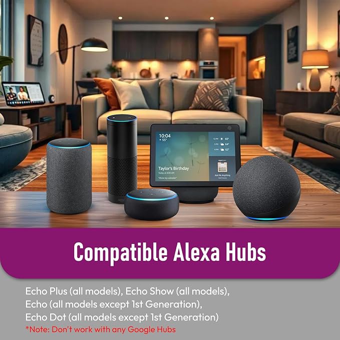 Alexa Light Bulbs 150W Equivalent, Smart Light Bulbs Directly Compatible with Alexa, Tunable Warm to Cool White, A19 E26 Bluetooth Light Bulb, No WiFi Required, 14W 1600LM, 4 Pack