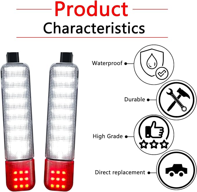 LED Side Door Panel Courtesy Lights Fit for Chevy Sierra GMC C/K | Fit for Yukon Silverado 1500 2500 3500 Avalanche, Suburban, Hum-mer H2 Car Interior Panel Lighting,4 Pcs