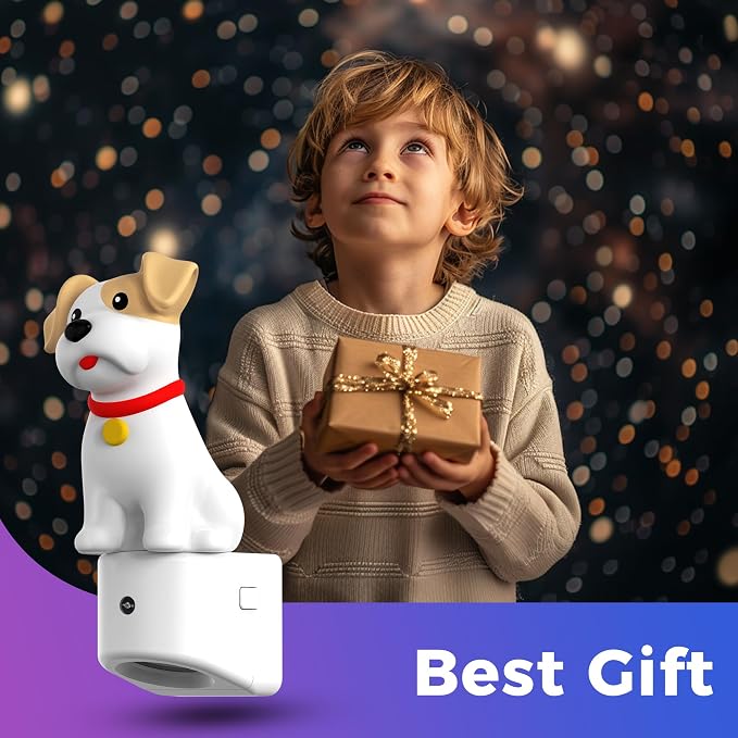 L LOHAS LED Night Light for Kids,3D Cute Puppy Night Lights | Schnauzer with Dusk to Dawn Sensor, RGB+Soft White 3000K,Dog Night Light,Birthday Gift Nightlight for Kids,2Pack