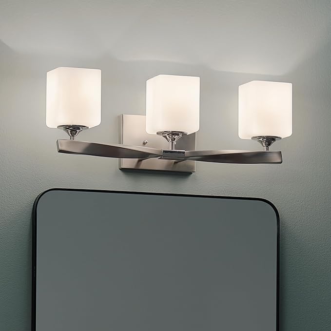 Kichler Marette 3-Light Bathroom Vanity Light, Brushed Nickel