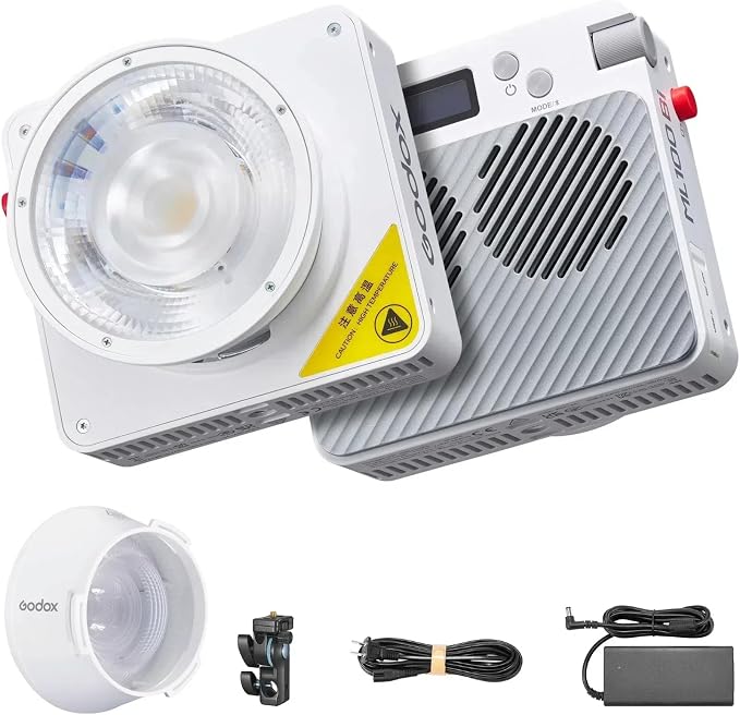 Godox ML100Bi Bi-Color LED Video Light, 120W 34300Lux@1M CRI 97+ TLCI 98+ 2800K-6500K, 11 FX Effects Photography Light, Portable LED Continuous Light
