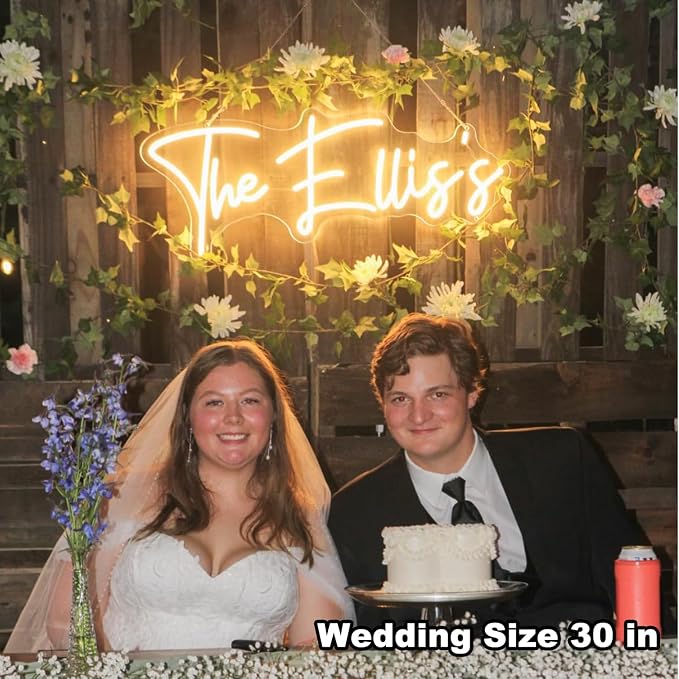Custom Neon Sign – Battery/Plug-in LED Acrylic Light for Wedding/Business | for Parties, Bars, Salons, Office & Home Bedroom Decor, Gift, No Outlet Needed – Place Anywhere, 10-60in, 11 Colors, Dimmable