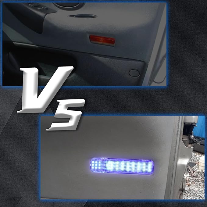 LED Side Door Panel Courtesy Lights Fit for Chevy Sierra GMC C/K | Fit for Yukon Silverado 1500 2500 3500 Avalanche, Suburban, Hum-mer H2 Car Interior Panel Lighting,Blue