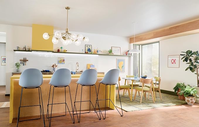 Kichler Silvarious 12-Light Linear Convertible Chandelier, Soft Modern Light with Clear Crackled Glass in Champagne Bronze, for Dining Room or Living Room (17.75" x 26.75" x 48"), 52703CPZ