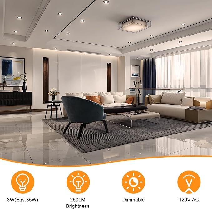 2 Inch LED Recessed Lighting, Dimmable Downlight 3W(35W Halogen Equivalent), CRI80, 5000K Daylight White Ceiling Light with LED Driver(4 Pack)