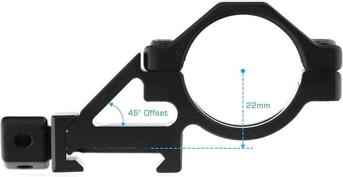 UTG Angled Offset Low Profile Ring Mount for Light Devices
