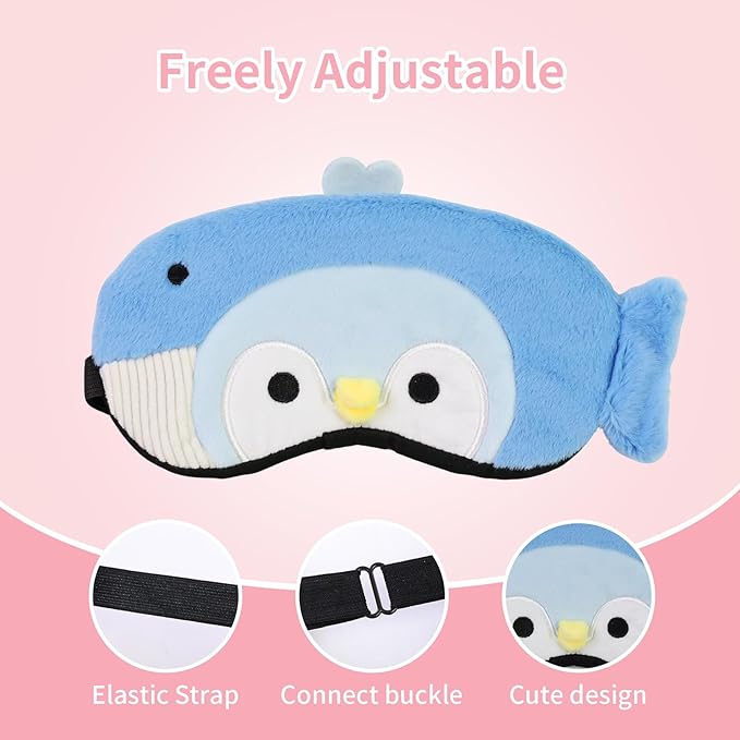 PERFECTSIGHT Cute Sleep Eye Masks (Blue Penguin)