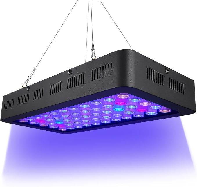 ARKNOAH LED Aquarium Light 165W, Full Spectrum Dimmable | Adjustable Brightness 10-100% for Fresh and Saltwater Tanks, Energy-Saving Fish Light for Coral & Plant Growth