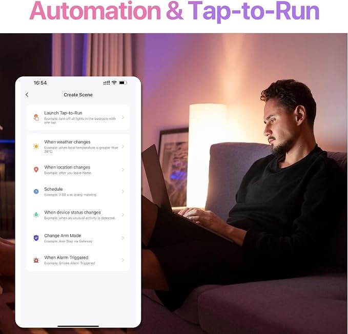 Bluetooth Smart Light Bulb 60 Watt, Dimmable Color Changing, 1 Pack | E26 Lightbulbs 9W A19, RGBCW Multicolor, Music Sync, Timer Schedule Settings (No WiFi Connection)