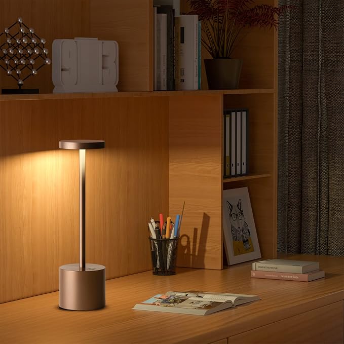 Cordless Table Lamp Rechargeable,Battery Powered LED Outdoor Table Light | SAKRINGT 3 Color Stepless Dimming,72Hrs Long Lasting Battery Operated,Portable Waterproof Touch for Patio Restaurant Dining