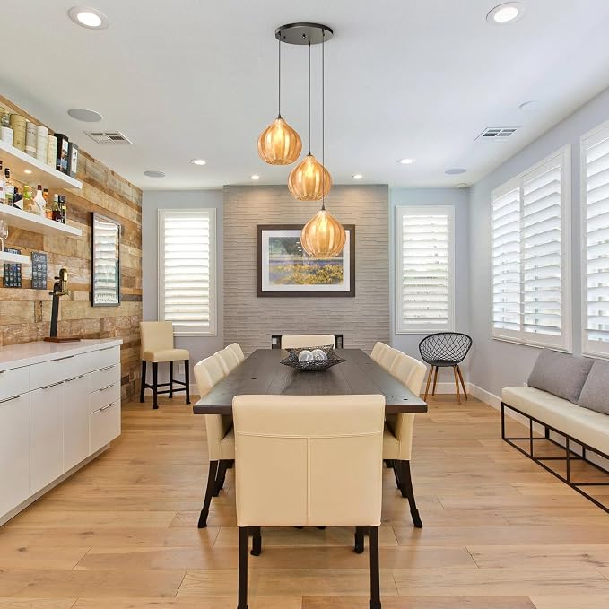 Modern 3 Lights Glass Pendant Light Amber Striped Glass Globe Cluster Chandelier Lighting Fixtures Matte Black Adjustable Kitchen Island Hanging Pendant Lighting Nordic Multi Lights Pendant Lamp
