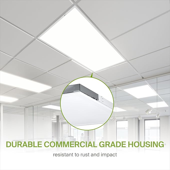 ASD 4 Pack 2x4 LED Flat Panel Light with Emergency Battery Backup - 25/30/40W UL DLC | 5025LM 3500K-5000K 120-277V Dimmable 2x4 LED Drop Ceiling Light Fixture | 2x4 Commercial Lights for Ceiling