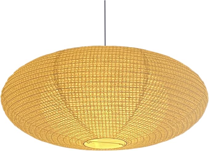 Hytsoeee(19.69Inch) Double-Layer Paper Lamp Shade, White Oblate Paper Lantern Pendant Light Shade,Bohemian Folding Ceiling light Shade, Paper Lantern Lamp Shade for Bedroom,Apartment (19.69inches)