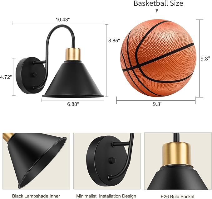 Frideko Rechargeable Battery Operated Wall Sconces Set of Two with Remote, RGB 15 Colors Dimmable Black Wall Light, Indoor Battery Powered Wireless Sconce with Timer for Living Room Bedroom