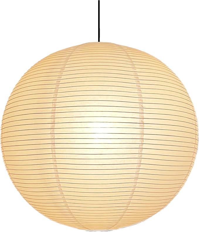 (21.65inch) Large White Round Paper Lamp Shade, Chinese Foldable Pendant Lampshade,Ceiling Rice Paper Lantern Indoor Decor for Bedroom,Living Room