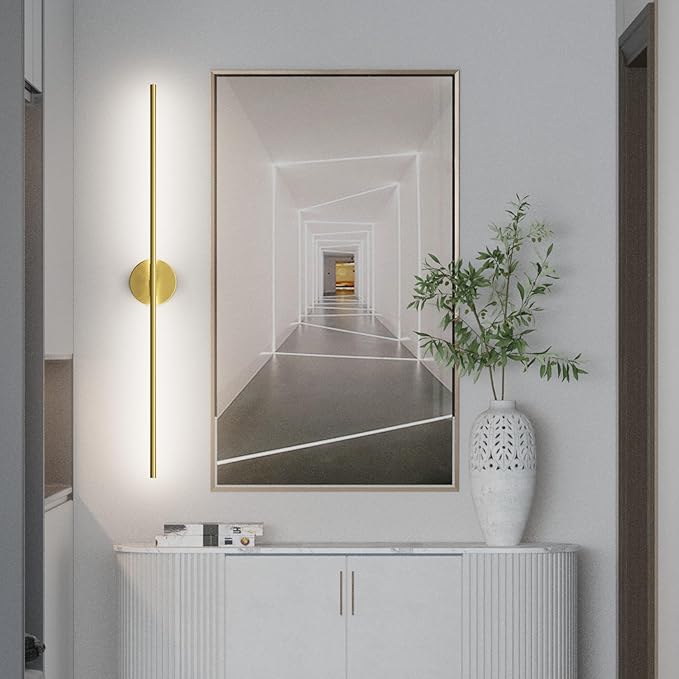 Modern Gold Vanity Light Fixture 40Inch 5000K Hardwired Bathroom Light Over Mirror 360° Rotatable Bathroom Sconce(White Light)
