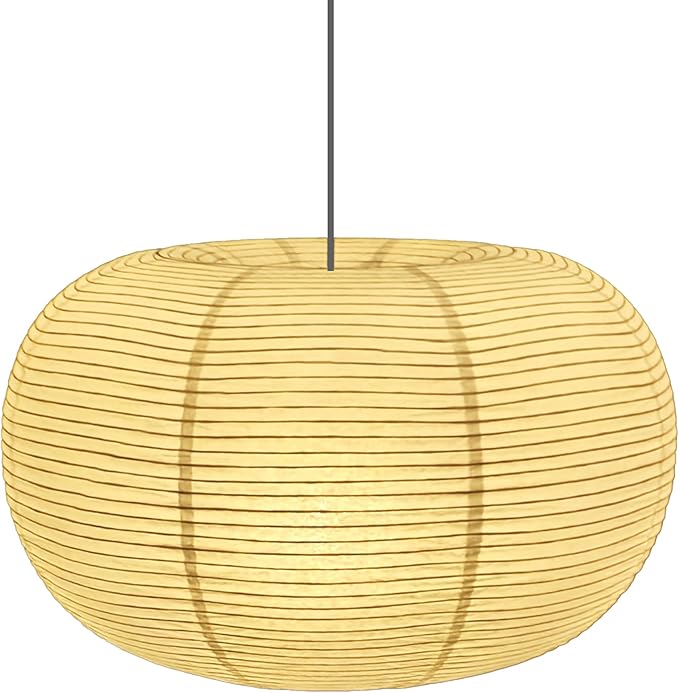 Large Paper Lantern, Beige Apple Lamp Shade, Bohemian Style Lantern Pendant Light Shade, Suitable for Indoor Ceiling Decor (19.69)