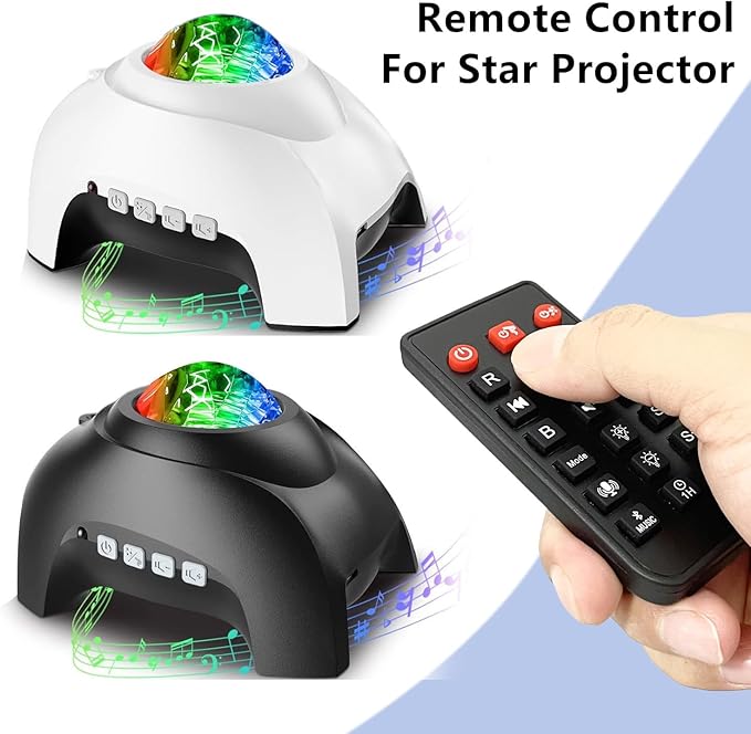 Replacement Remote Control Compatible with Rossetta Galaxy Star Projector-RT009 for Bedroom,LED Night Light Aurora Projector,Northern Galaxy Light Aurora Projector