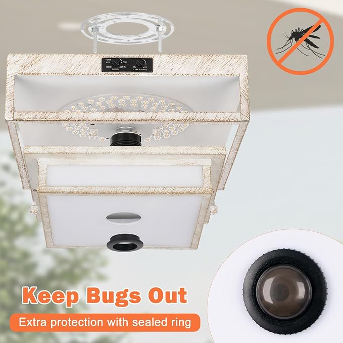 White LED Motion Sensor Outdoor Ceiling Light Square Flush Mount Lights | 10.5", Motion Sensor, Dusk to Dawn, Adjustable Color, Waterproof, Modern, For Exterior Porch Garage Entryway