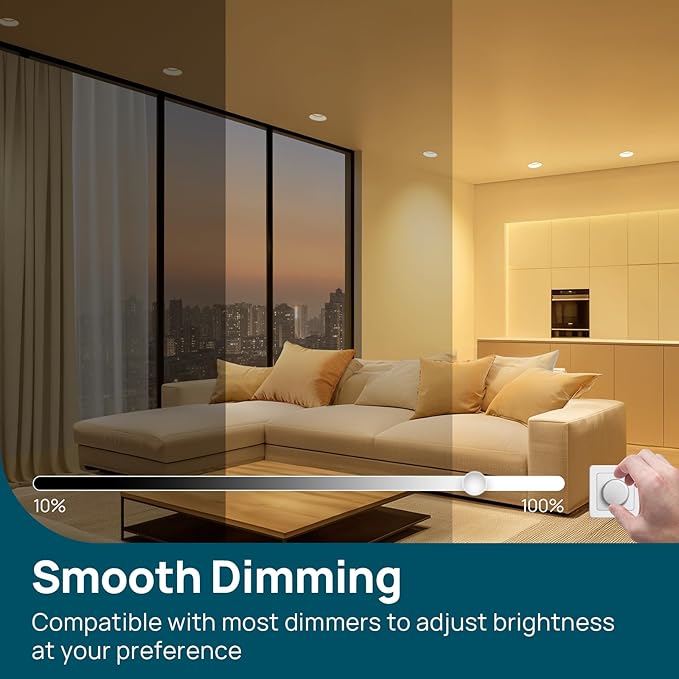Linkind BR30 LED Flood Light Bulbs Indoor, 65W Equivalent Dimmable LED Recessed Bulbs, 10W 850 Lumens, 3000K Warm White E26 Base, Recessed Can Light Bulb for Bedroom Dining Room Bathroom, 12 Packs