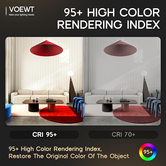 COB LED Strip Lights Neutral White 4000K,32.8ft 24V High CRI 95Ra+ Super Bright,Flexible Tape Lights for Bedroom,Mirror,Kitchen Cabinet, Living Room(Power Supply Not Included)